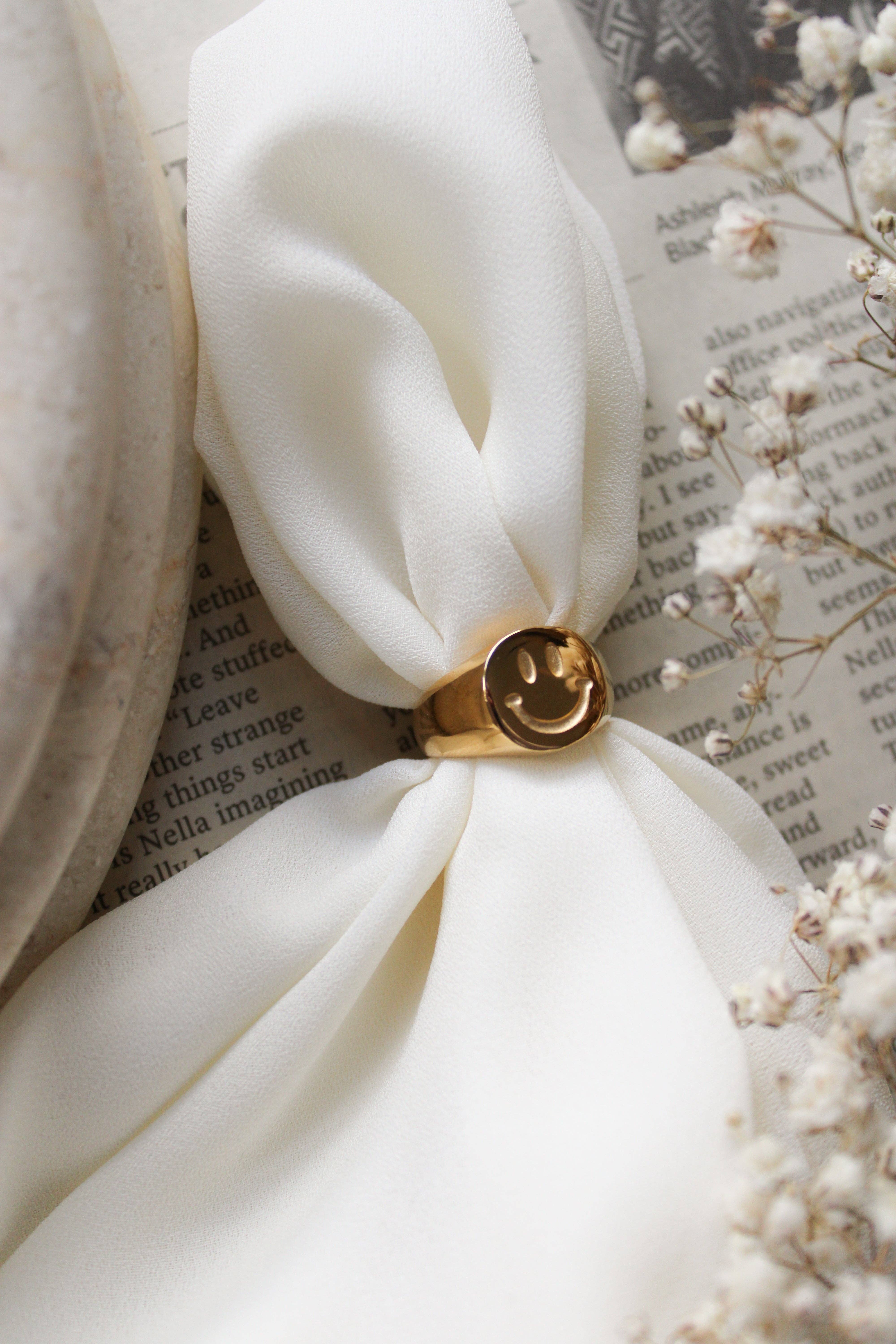 24th & Gold - Wholesale Band/Stacked Ring - Smiley Ring9