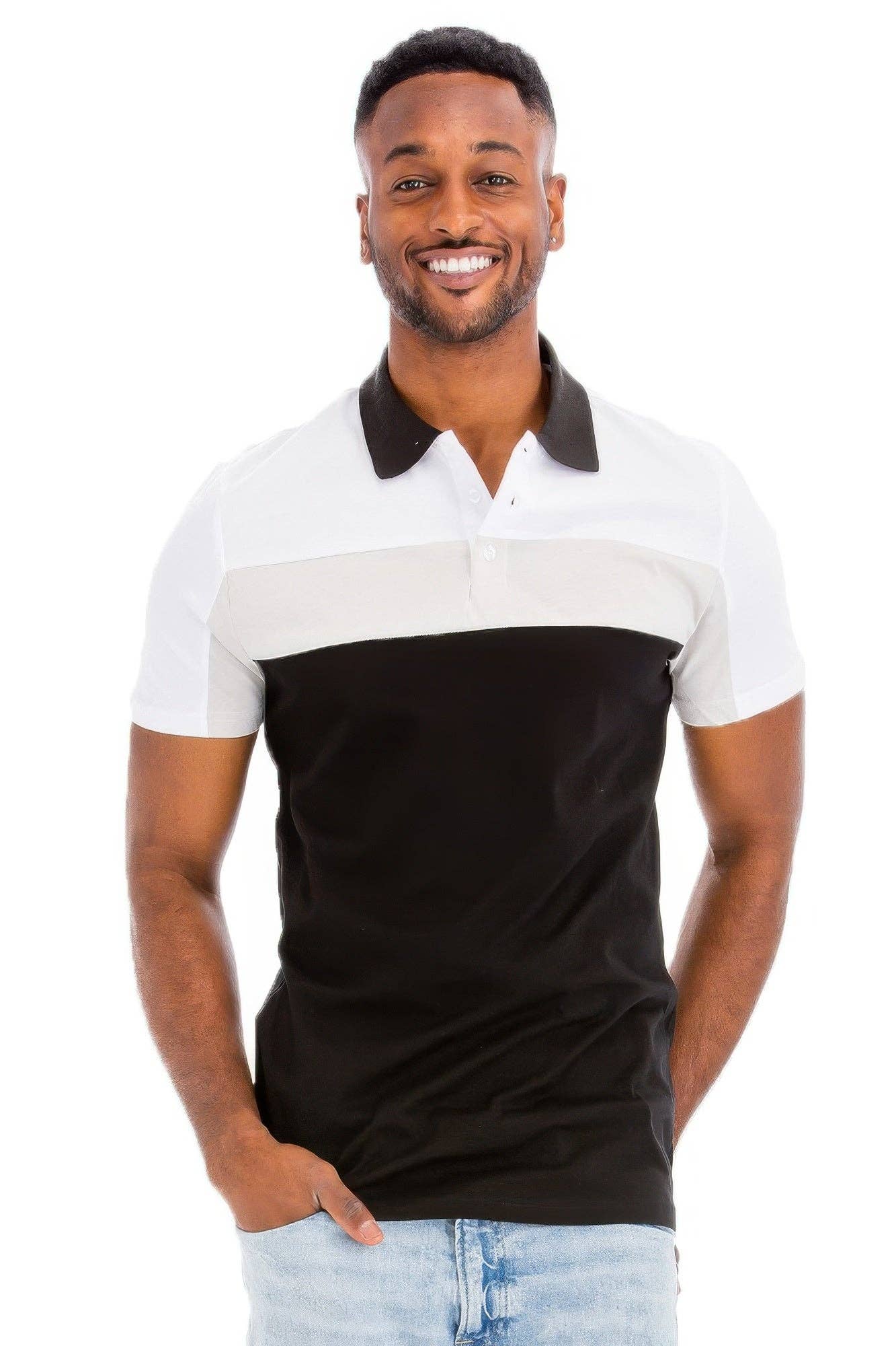 CC Wholesale Clothing - Wholesale Polo - Men's - Color Block Polo Short Sleeve11