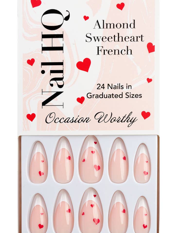 Nail HQ Almond Sweetheart French Nails (24 Pieces) for wholesale by Soinvogue