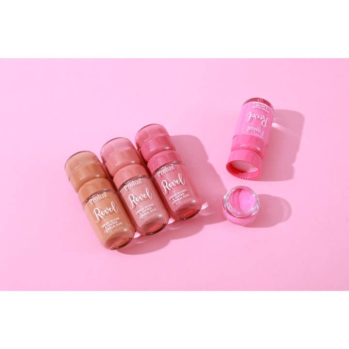 Efon International Corp. - Wholesale Lip Balm - Revel - 2-in-1 Lightweight Cream Blush & Tinted Lip Balm Duo2
