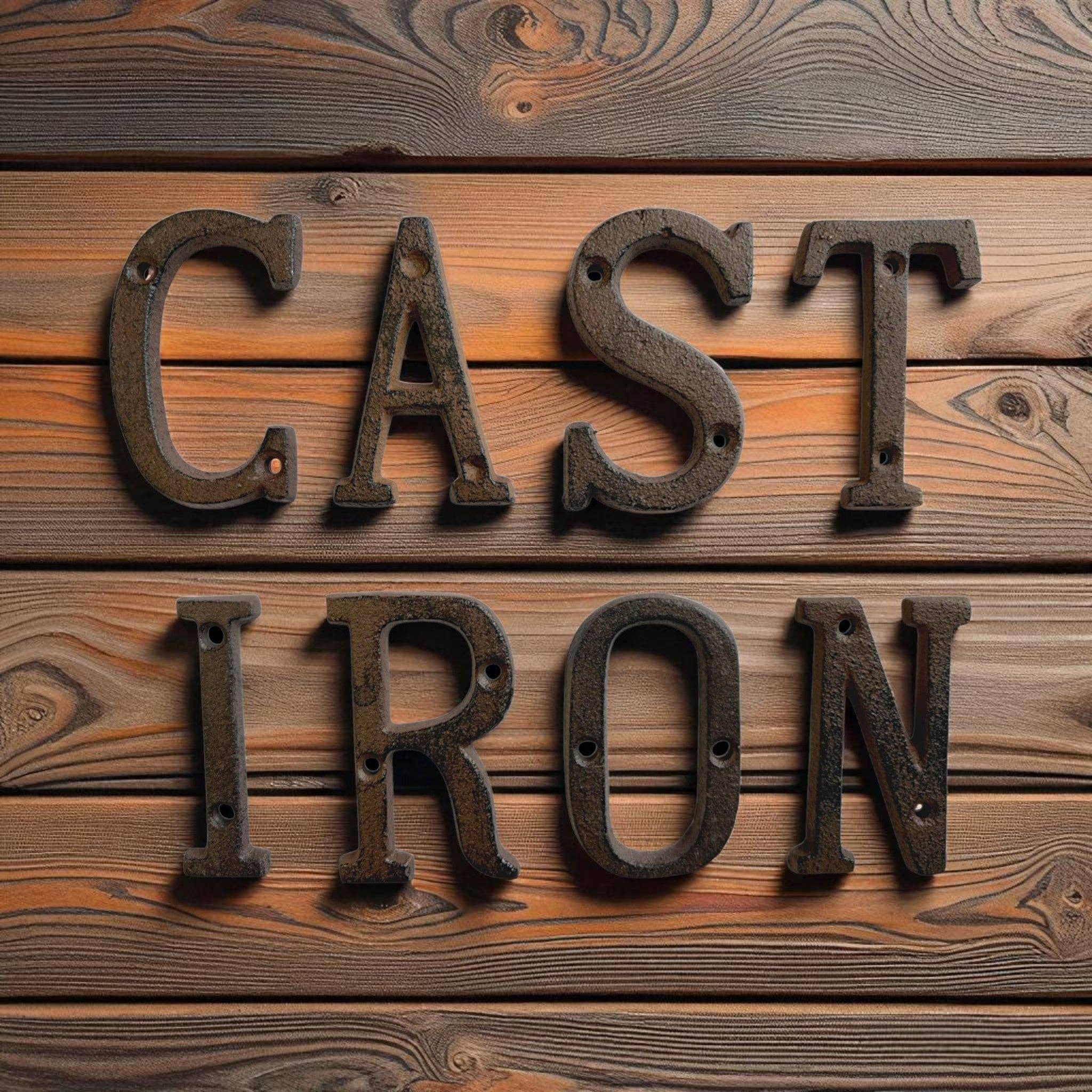 Iron & Blossom - Wholesale Wall Accent - Rustic Cast Iron Alphabet Individual Letters, Vintage Wall Decor Accents1