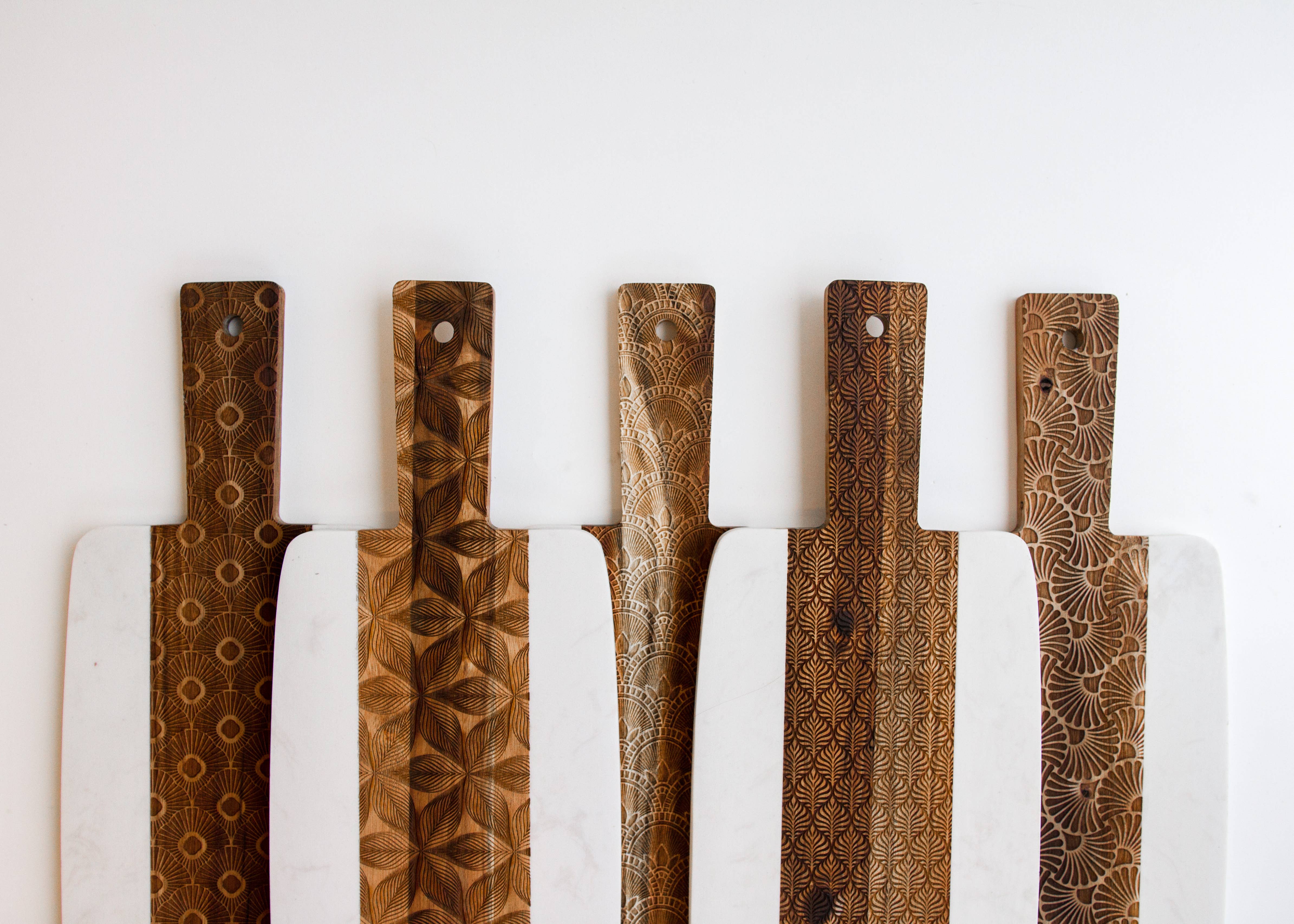 Lucca - Wholesale Cutting Board - Marble and Wood Serving Tray Cutting Board | Large1