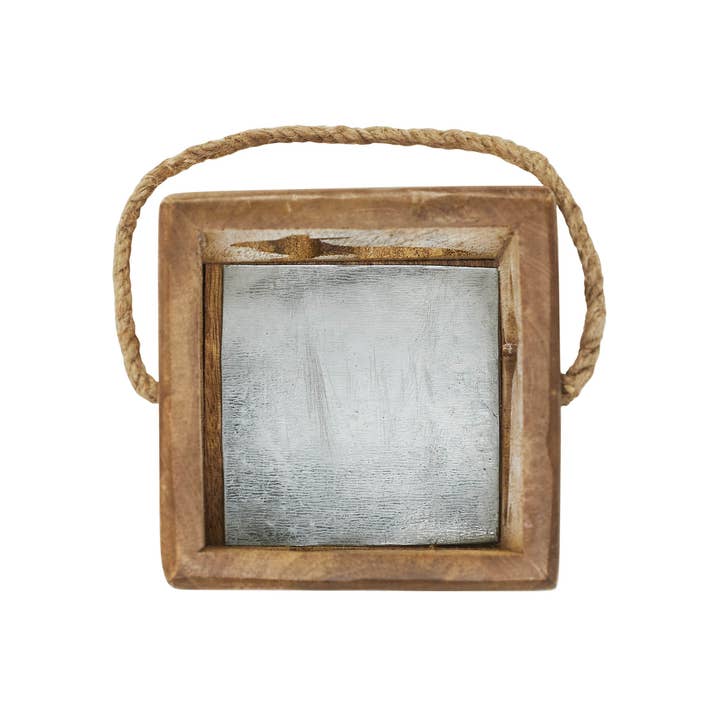 VHC Brands - Wholesale Decorative Tabletop Object - Bunny Hop Wooden Bunny Cutout Box w/ Twine 4x4x4