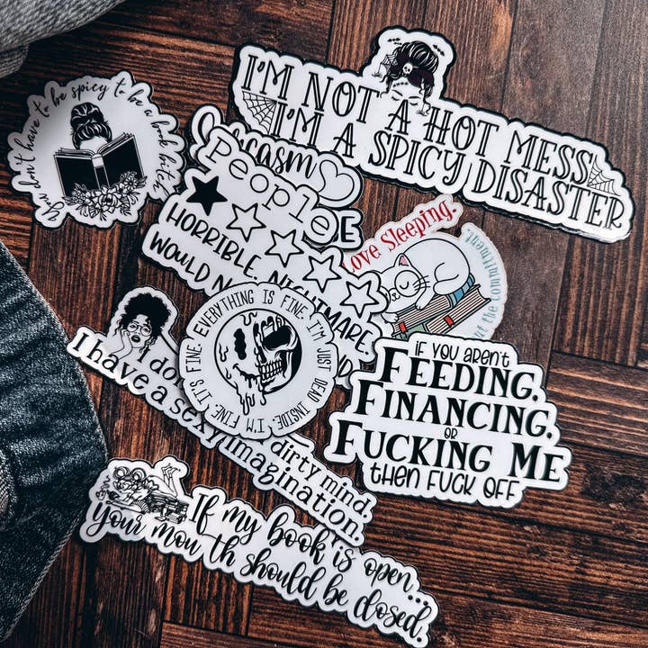 Sarcastic Stickers for wholesale by Nerdy Beavers Den