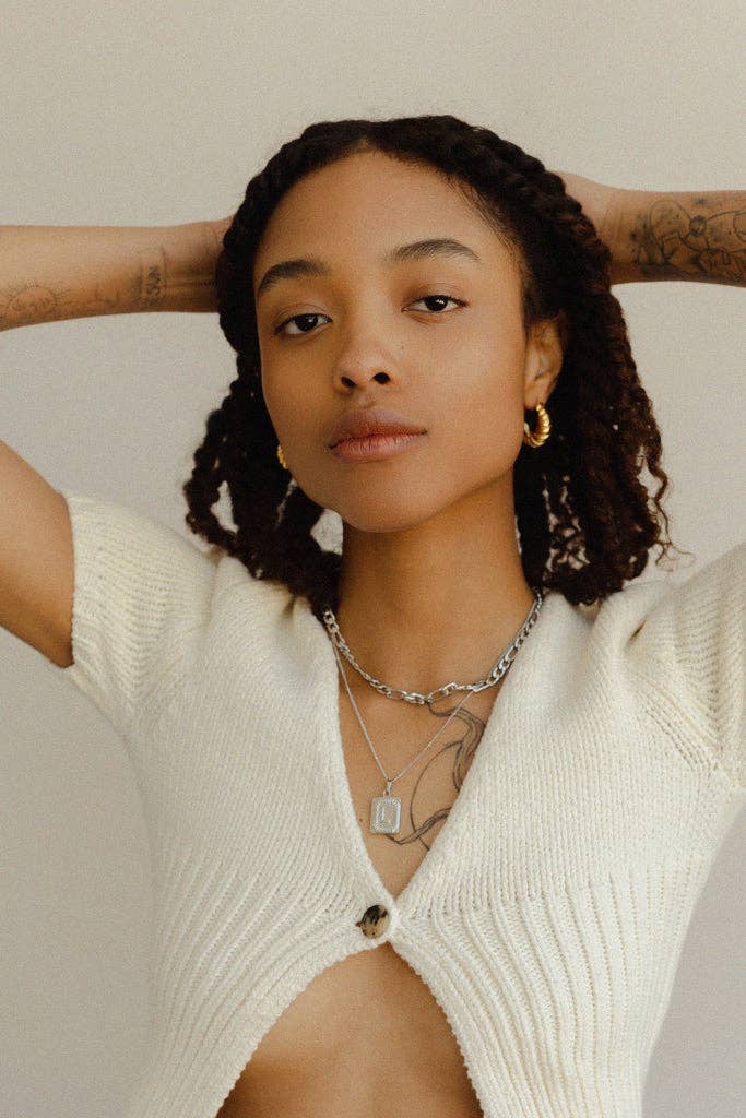 Katinki – wholesale Pendant/charm necklace – Personalized Initial Rectangle Medallion Necklace5