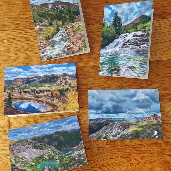 Colorado Mountains Part 3 Note Cards for wholesale by Duck Girl Art