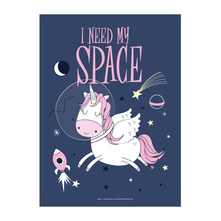 I Need Space Unicorn Metal Sign for wholesale by Kalan