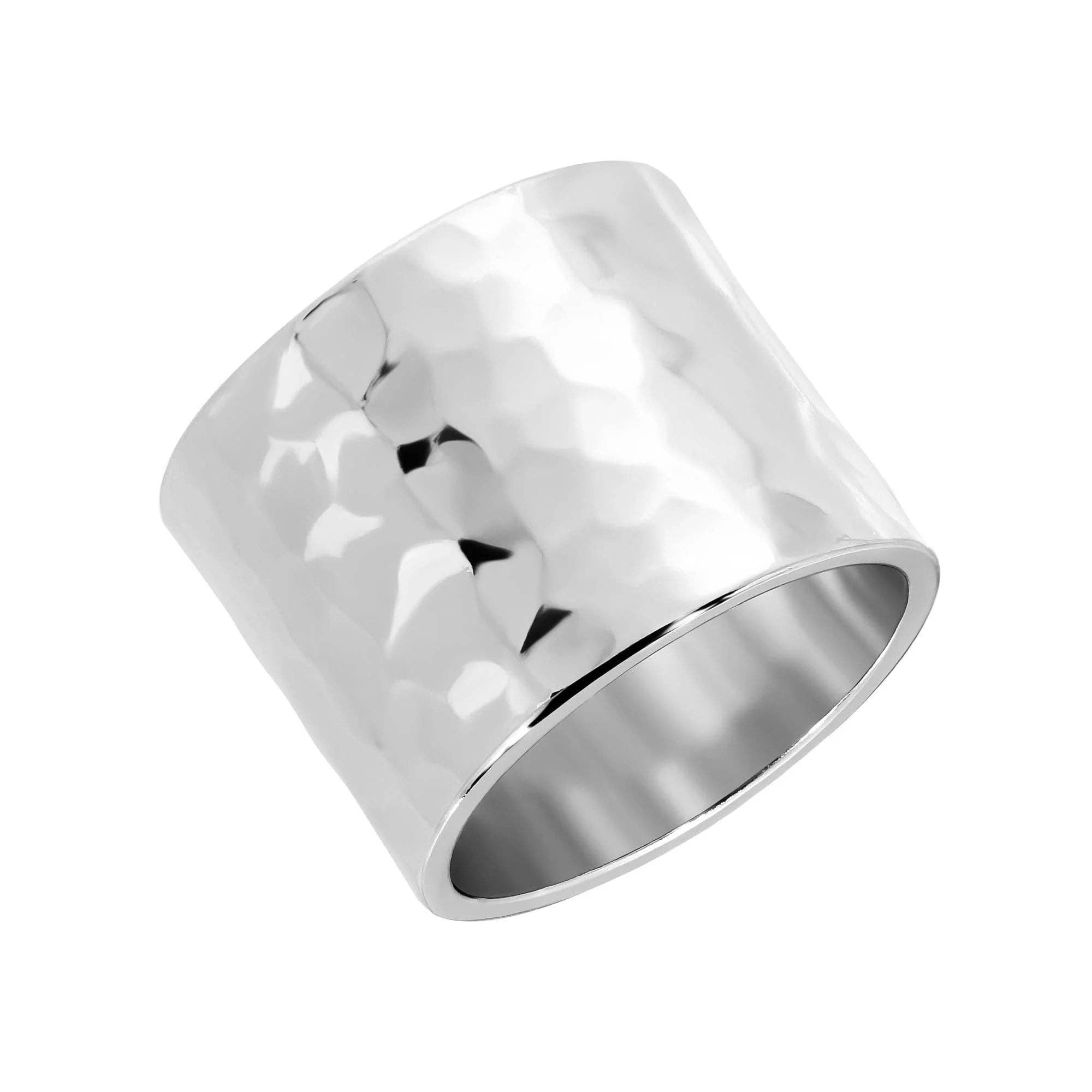 Eklexic - Wholesale Band/Stacked Ring - Hammered Wide Ring4