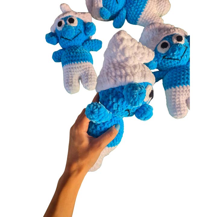 despinacrafting - Wholesale Stuffed/Plush Toy - Kids & Baby - Velvet Crochet Smurf Plush | Handmade | 25 cm6