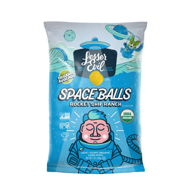 LesserEvil Boules Spatiales, Ranch, 198 g pour la vente par LesserEvil