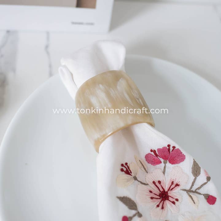 Tonkin Handicraft - Wholesale Napkin ring - Buffalo Horn Long Napkin Ring8