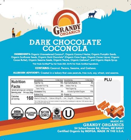 Grandy Organics - Wholesale Muesli - Coconola van donkere chocolade - graanvrije granola3