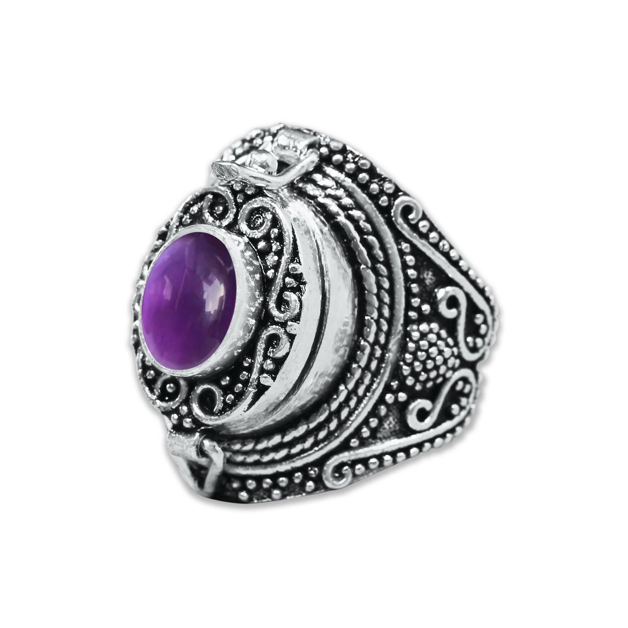 Handmade Jewels - Vendita all'ingrosso Anelli cocktail/statement - Anelli a Scomparto Placcati in Argento Fatti a Mano – Anelli Veleno con Scomparto Nascosto6