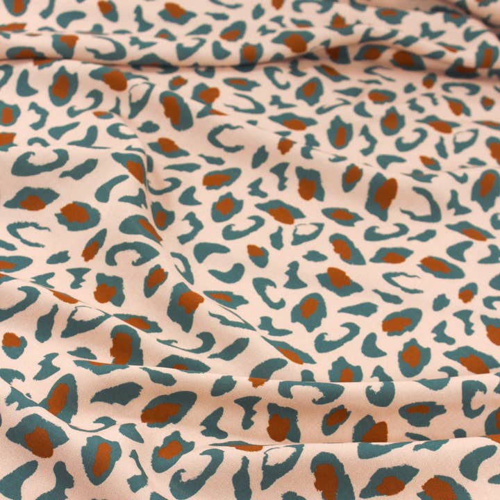 Eglantine et Zoé - Wholesale Fabric - Eucalyptus Green Bagheera Viscose Fabric0
