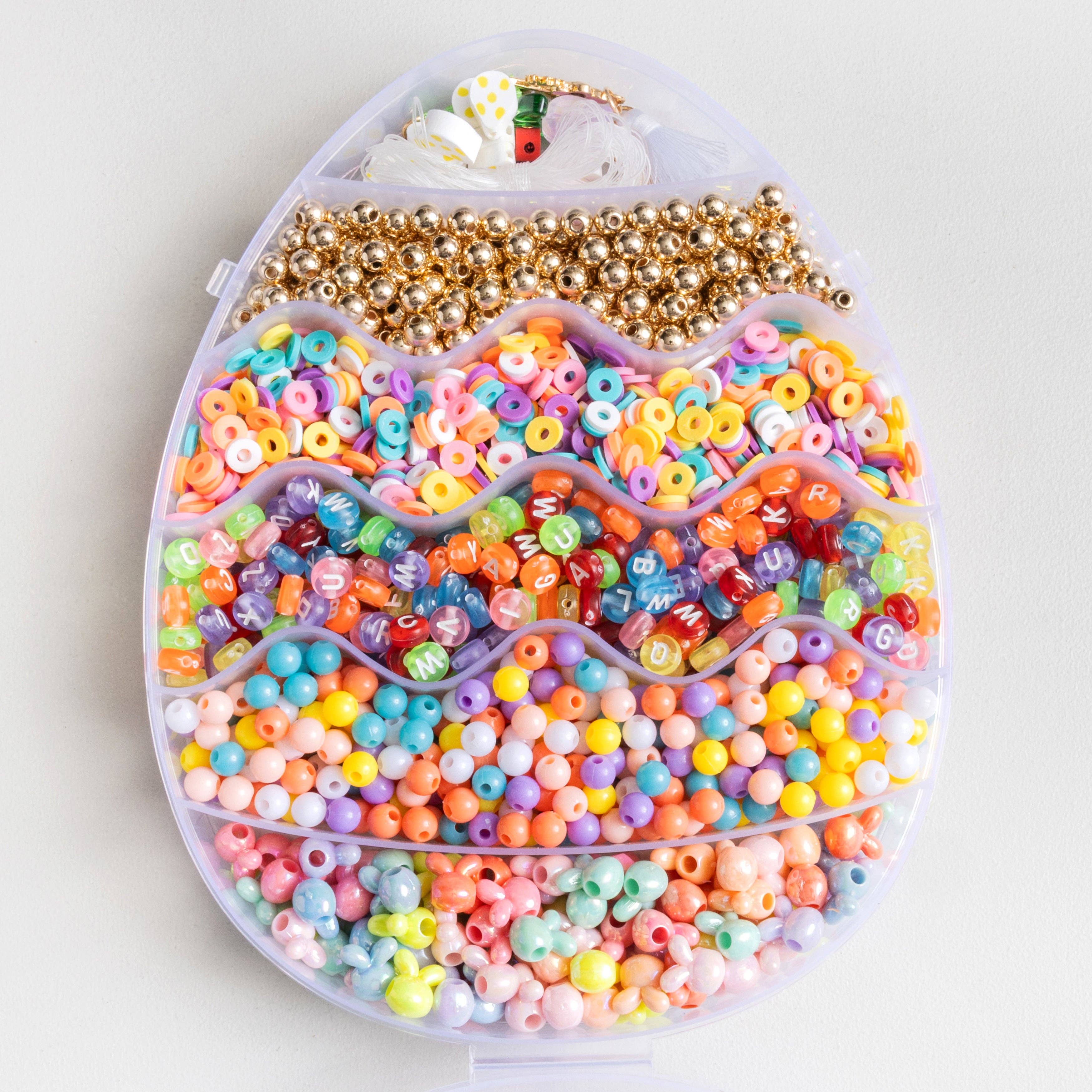 Jewelry Made by Me - Wholesale DIY Jewelry - Kids - Easter Egg Spring Brights Multicolor Letter Bead Kit5