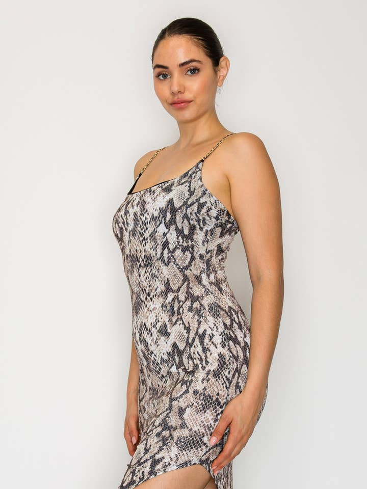 KD9864--SCHLANGENMUSTER-MAXIKLEID für den Großhandel von Kimcine