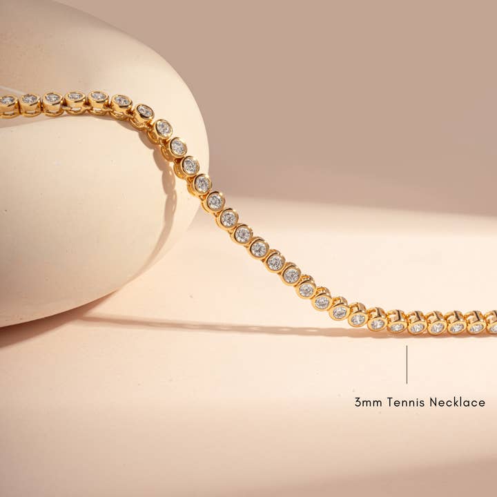 Sami Jewels - Wholesale Link & Chain Necklace - Round Bezel Tennis Necklace7