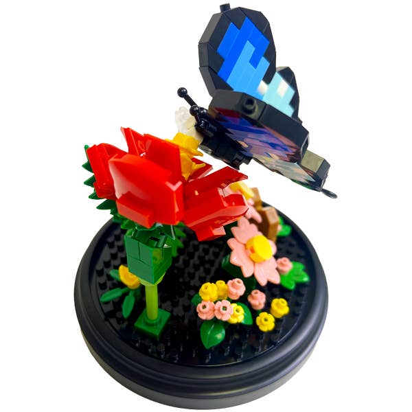 Streamline - Wholesale Decorative Tabletop Object - Botanical Blocks - Blue Butterfly1