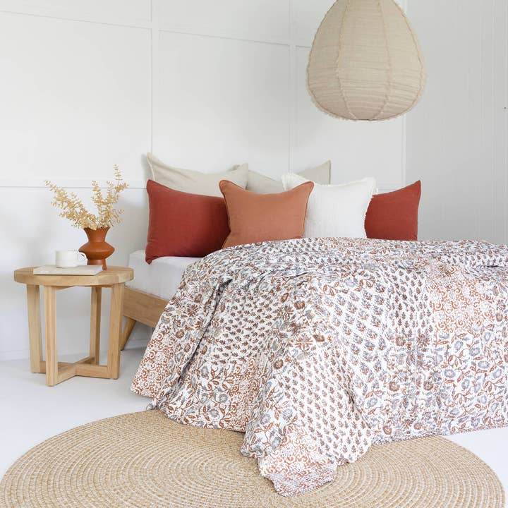 Boho-Eclectica - Wholesale Quilt - Amaira - Indian Kantha Quilt Blanket Bedspread Coverlet1