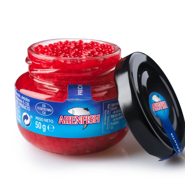 Arenfish Red 50g/1.8oz Caviar Substitute, Gourmet, Pearls for wholesale by Eurocaviar