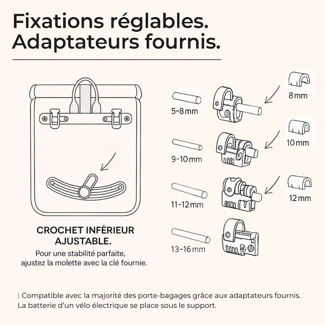 BADAWIN - Wholesale Biking Accessories - Ancel Badawin Saddlebag/Bicycle Luggage Carrier13