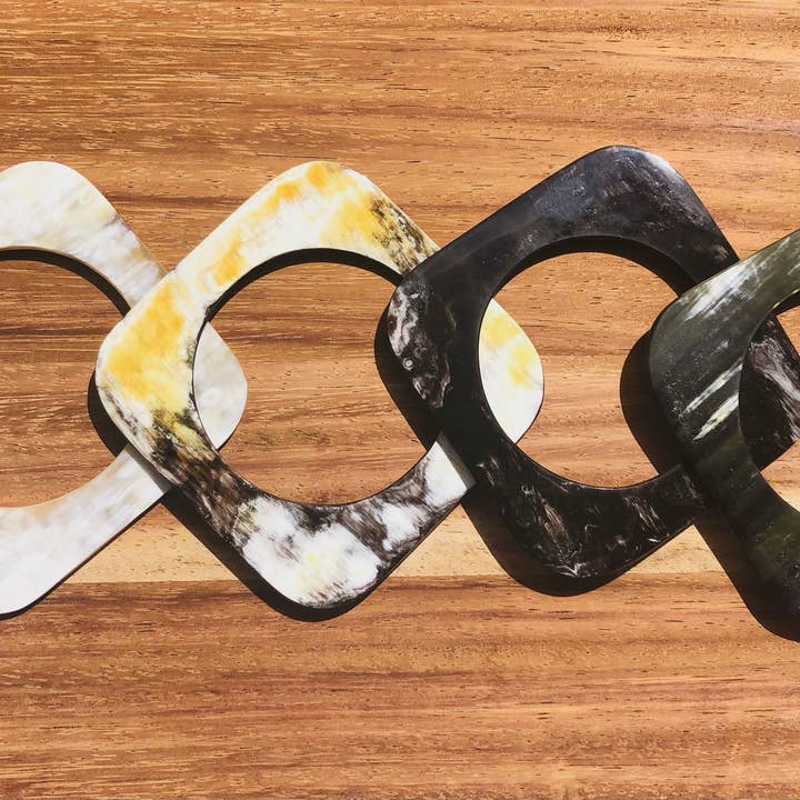 Commonality Cooperative - Wholesale Bangle Bracelet - Square Ankole Horn Bangle1