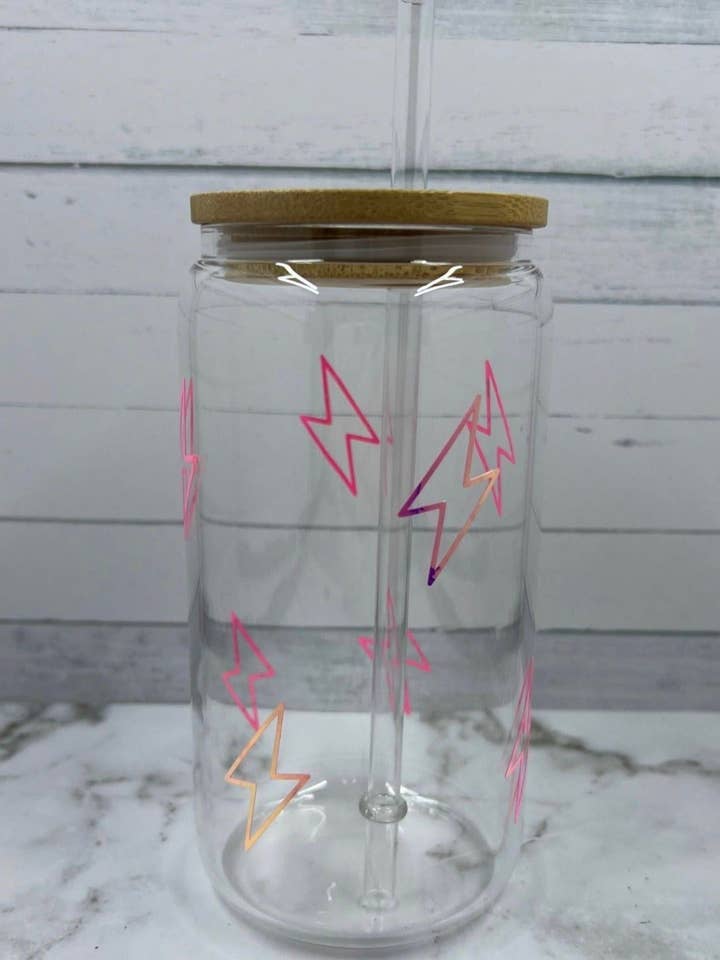 Bolt Glasbecher mit Deckel für den Großhandel von Honey Rose Collective