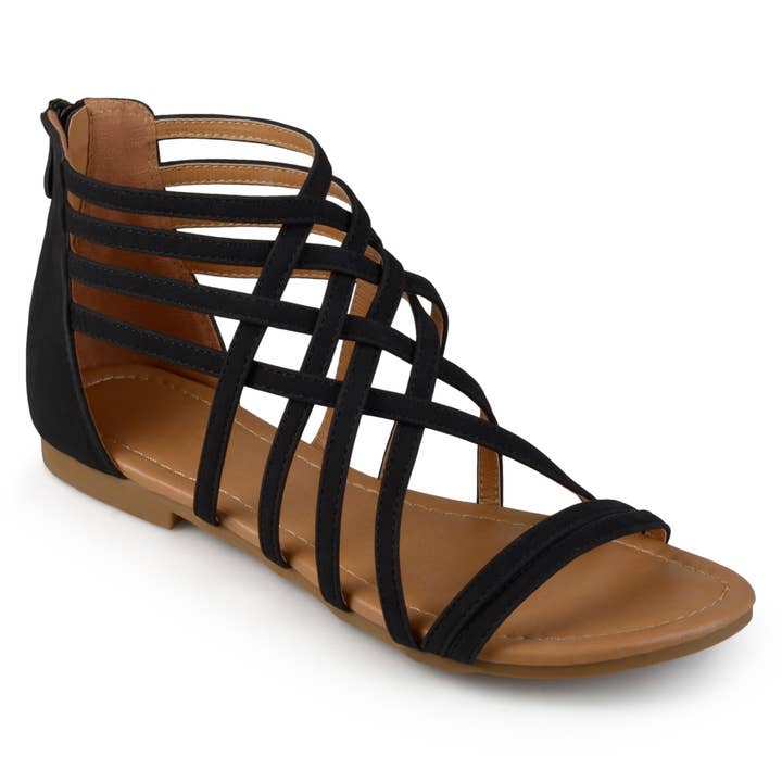 Journee - Wholesale Sandals - Women's - Hanni Gladiator Sandals In Faux Leather