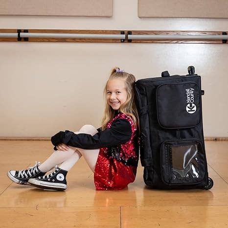 Kendall Country - Wholesale Garment Bag - Unisex - Rolling Dance Bag with Garment Rack - Raven Black, Medium22"