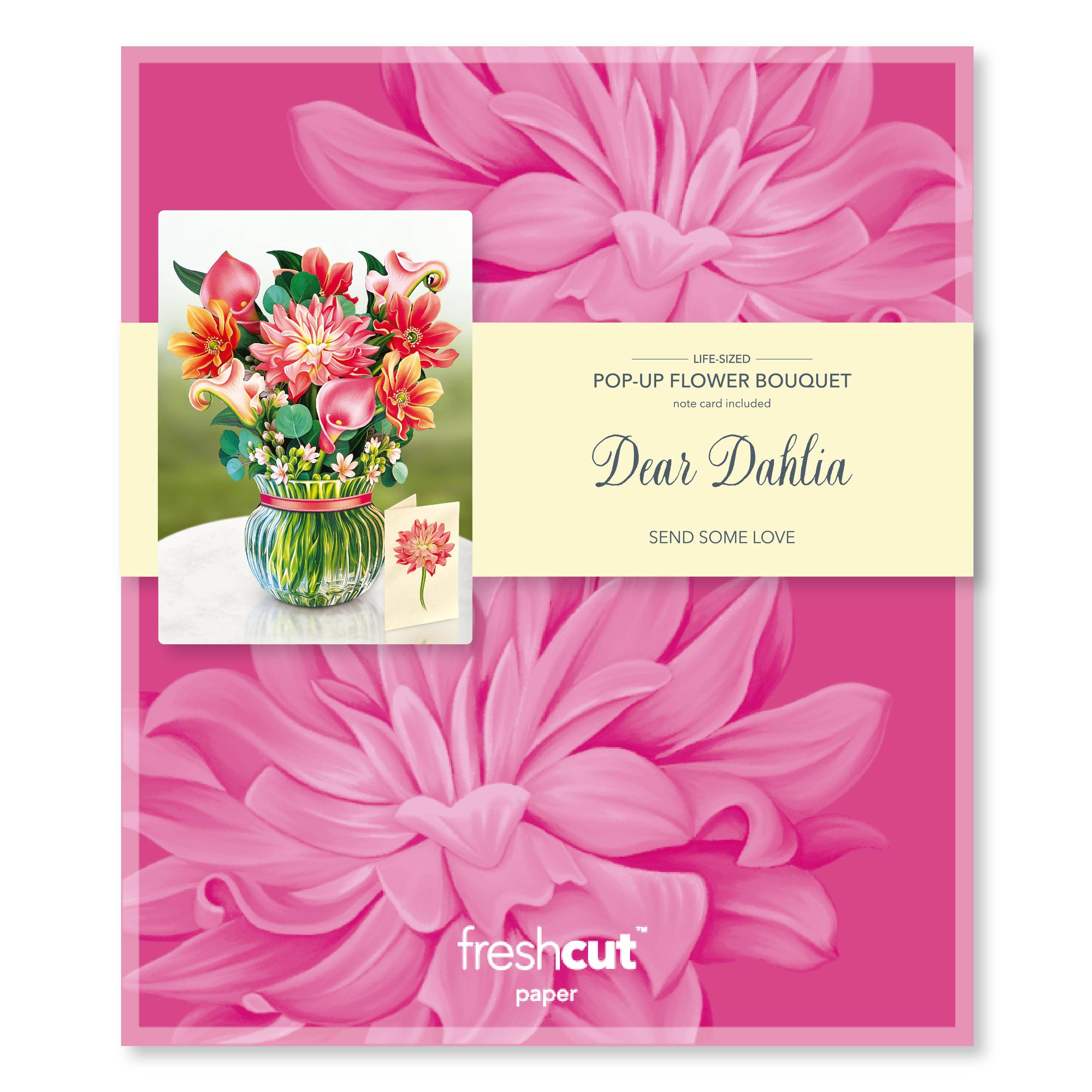 FreshCut Paper LLC – wholesale Everyday greeting card – Dear Dahlia (8 Pop-up Greeting Cards)3