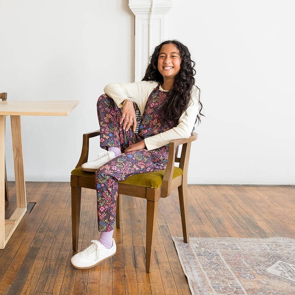 Organic Cotton Stretch Kids Jumpsuit: Flower Child for wholesale on Faire1