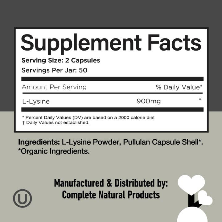 Complete Natural Products - Wholesale Oral Supplement/Vitamin - L-Lysine Capsules5