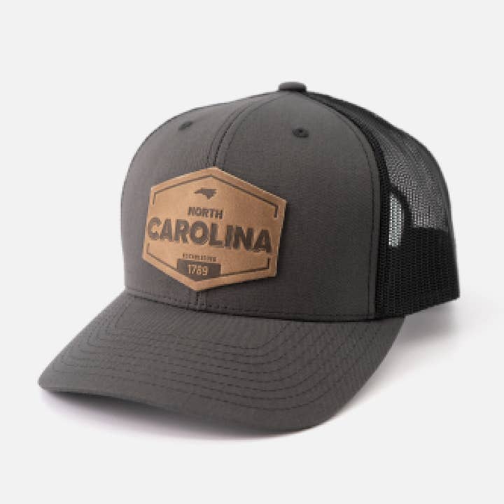 Range Leather Co. - Wholesale Trucker Hat - Unisex - North Carolina Established Hat | Leather Patch Trucker Hat2