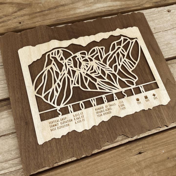 Snowbasin Trail Map for wholesale by Mountaincut