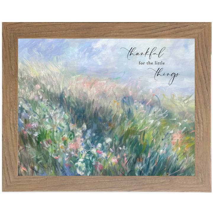 Summer Snow Art - Wholesale Sign - Thankful For The Little Things Watercolor Spring Landscape