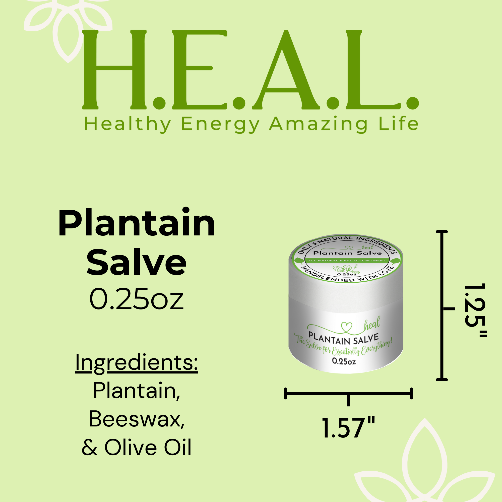 Healthy Energy Amazing Life - Wholesale Healing Salve/Balm/Cream - Plantain Salves8