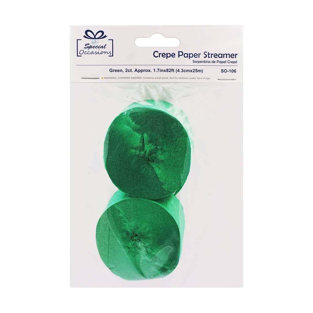 Angels Craft - Vente Serpentin - Guirlandes en papier crépon 2 unités – 10 couleurs, 25 m décoration de fête6