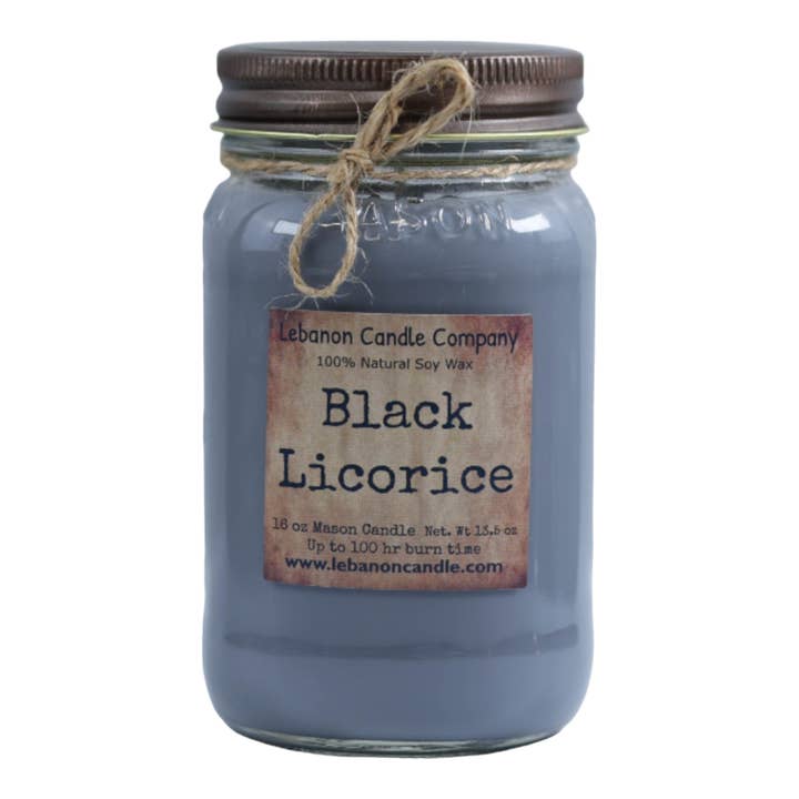 Vela de Alcaçuz Preto por atacado de Lebanon Candle Company