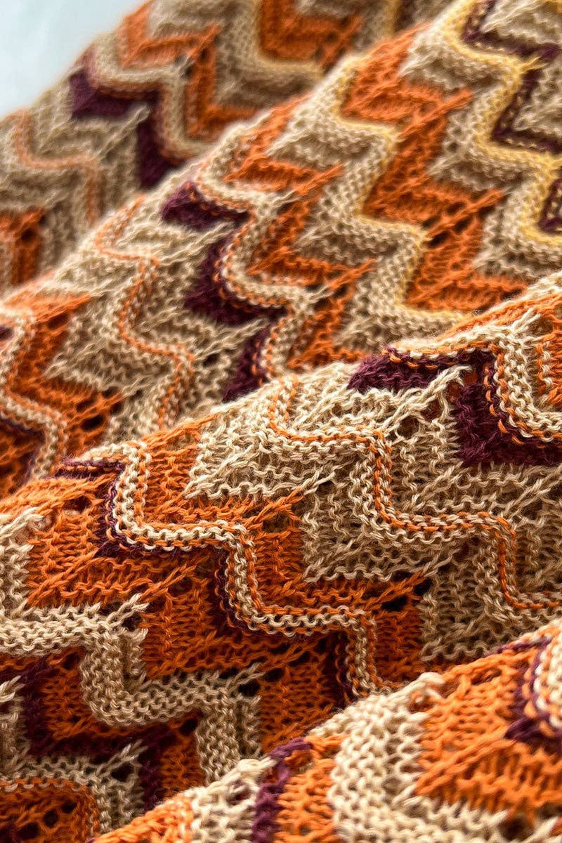 Mccolin - Venta al por mayor Vestido - Mujer - Vestido Maxi de Punto en Zigzag para Vacaciones3