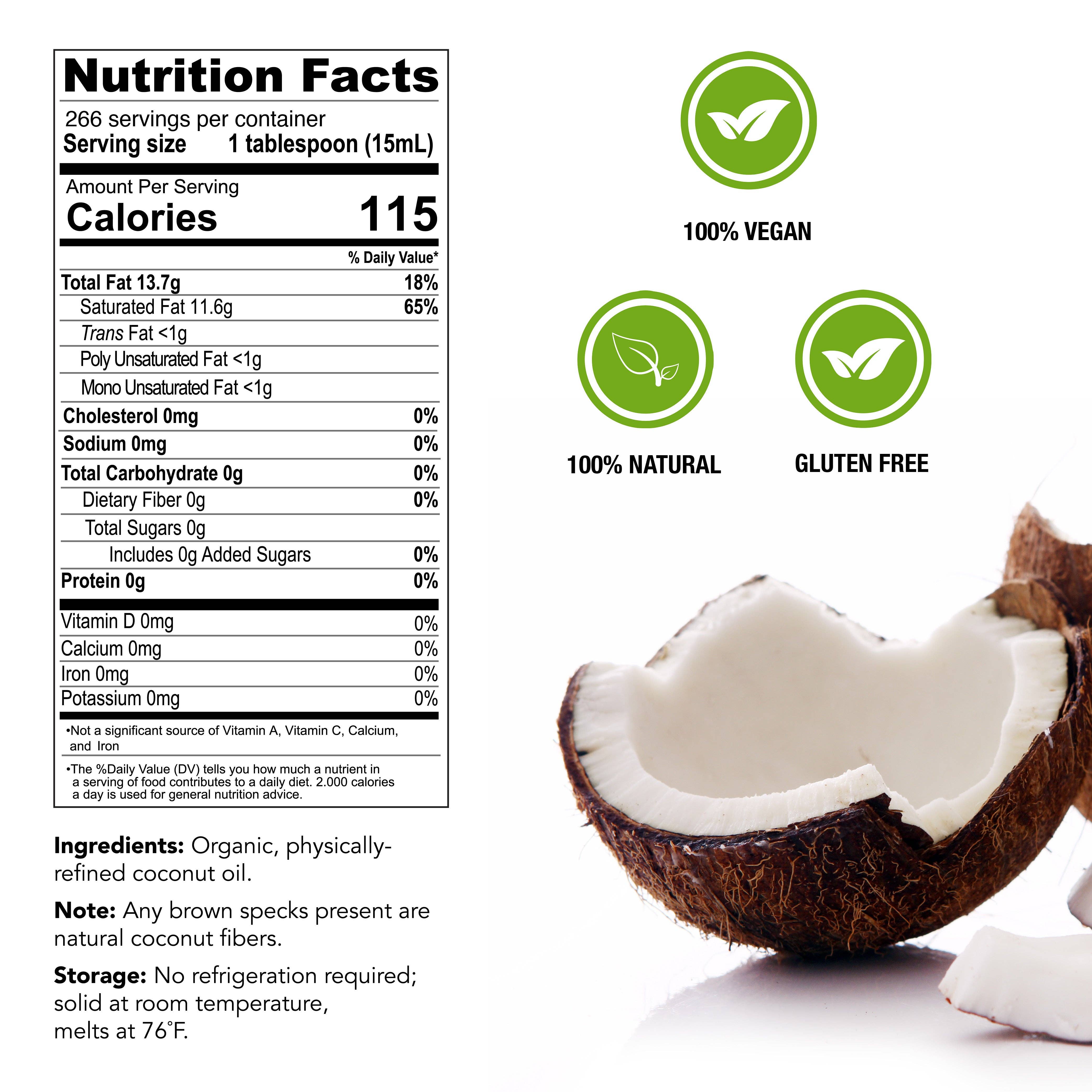 Miracle Palm - Wholesale Cooking Oil - Organic RBD Coconut Oil (1 Gallon) - Tasteless2