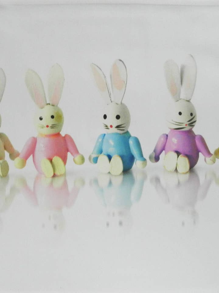 Grand torchon en coton Lapins de Pâques pour la vente par Half a Donkey