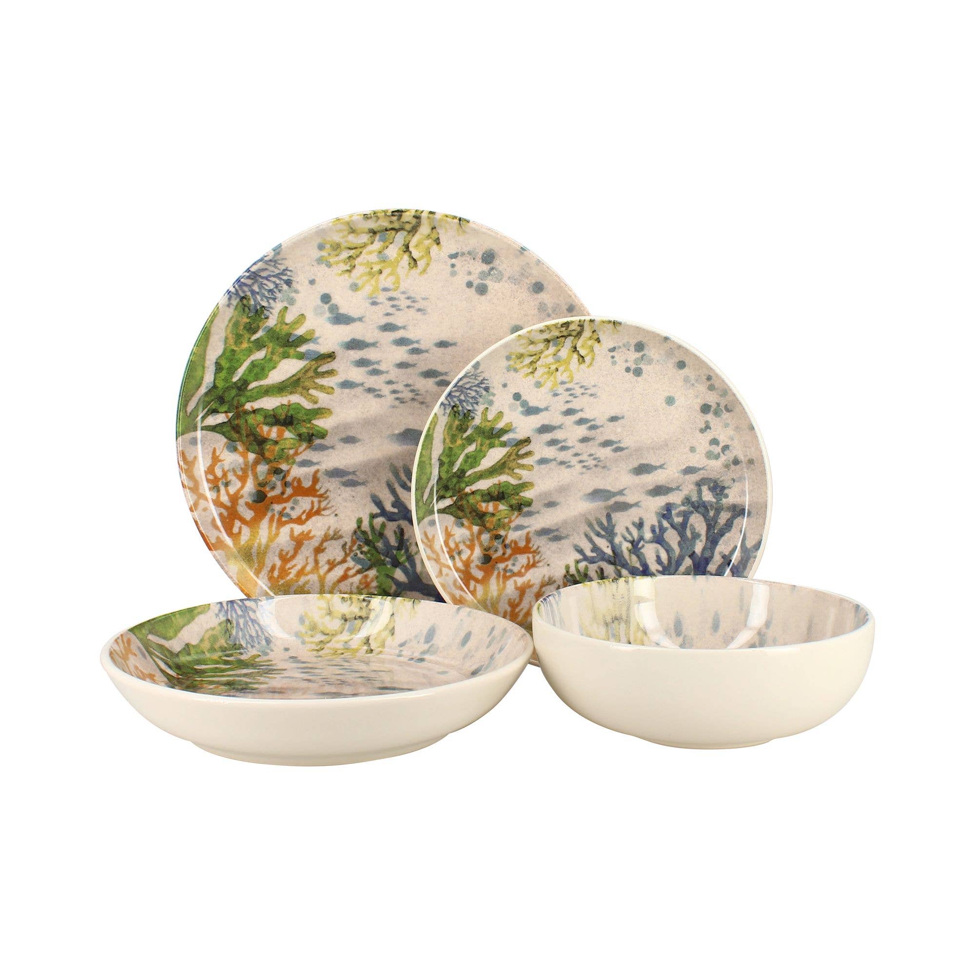 Novastyl - Wholesale Dinner Plate - CORFOU dessert plate 20cm in blue stoneware5