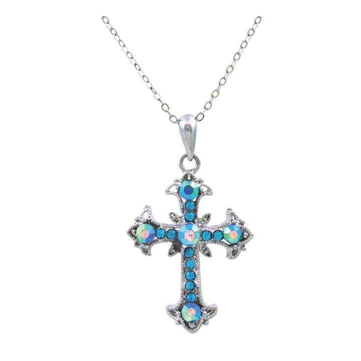 Collier Croix Vintage en Strass, 3 Assortis pour la vente par Kaleidoscope Accessories