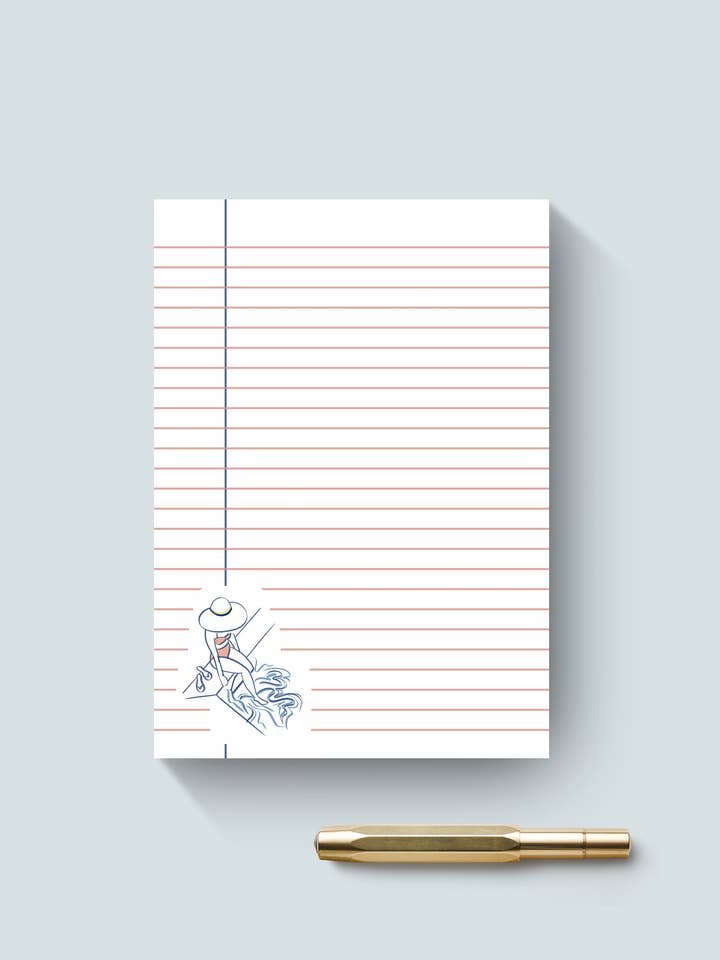 Summer by the pool, Jotter Pad for wholesale by Sovende Bjorn