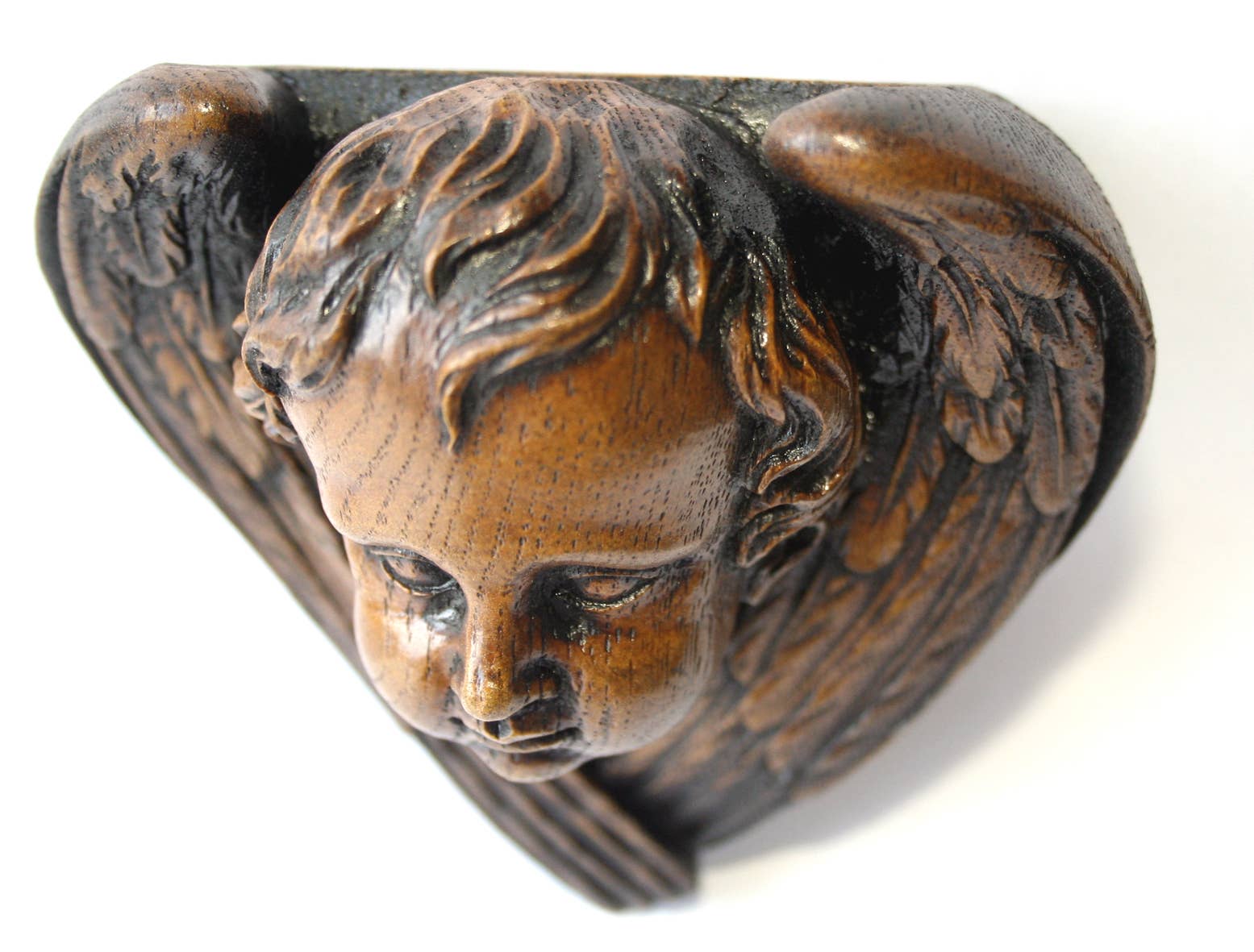 Oakapple Designs Ltd - Wholesale Decorative Figurine - Cherub's Head with Wings - Reproduction Victorian Carving3