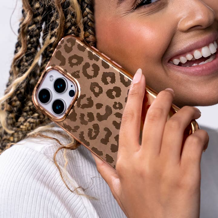 VELVET CAVIAR - Wholesale Phone Case - Women's - iPhone 16 MagSafe Case - Bronze Chrome Leopard