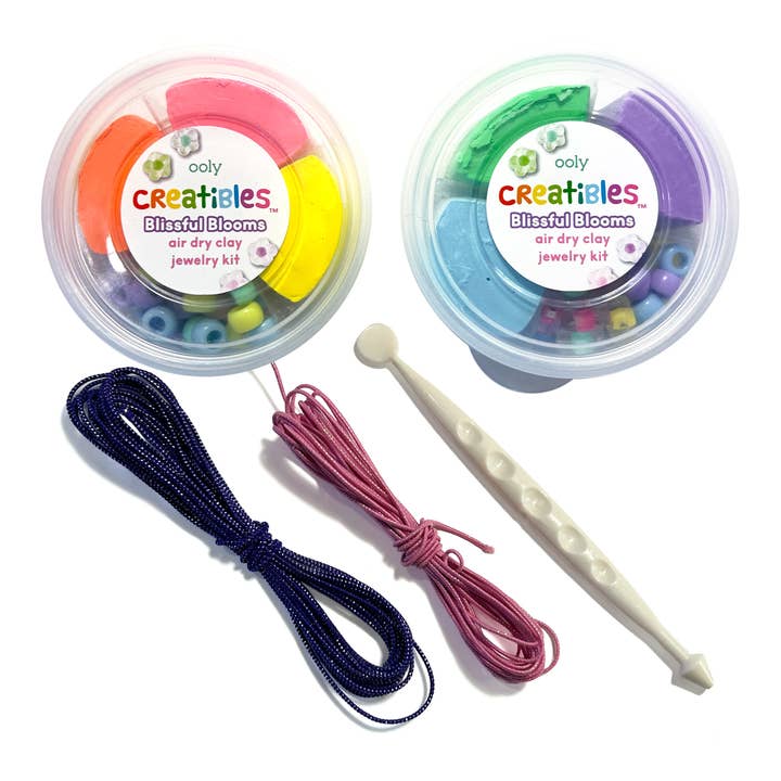 OOLY - Wholesale DIY Jewelry - Kids - Creatibles Air Dry Clay Jewelry Kit - Blissful Bloom
