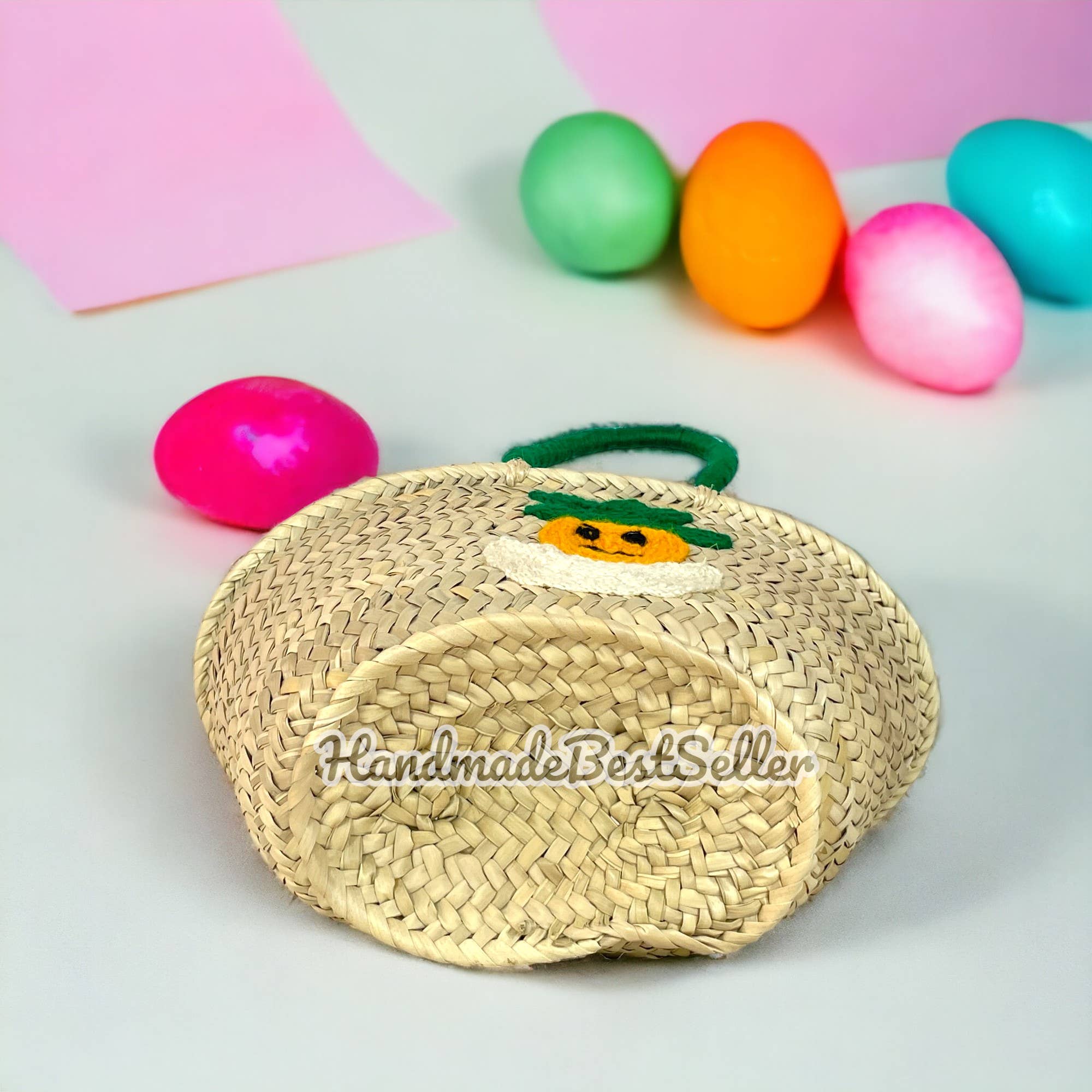 HandmadeBestSeller - Wholesale Basket - Kids & Baby - Custom Easter Straw Basket: Handwoven, Unique & Thoughtful1