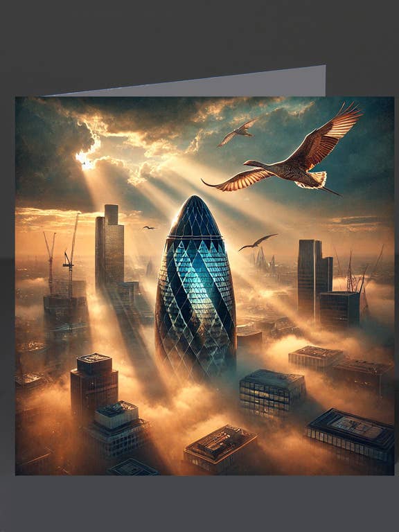 Gherkin Building / Greeting Card for wholesale by Eliot Siegel & The British Art Gallery