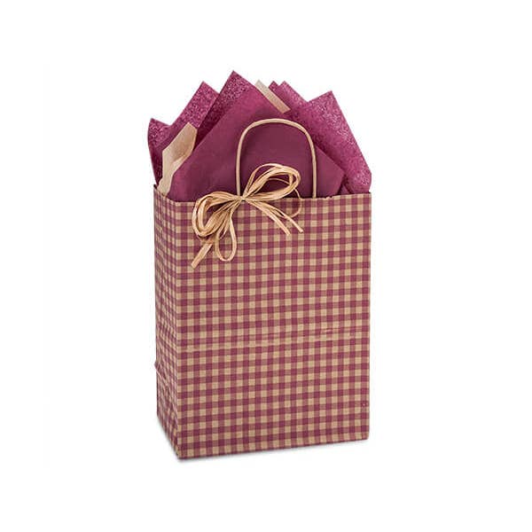 Nashville Wraps - Wholesale Gift Bag - Gingham Paper Gift Bags